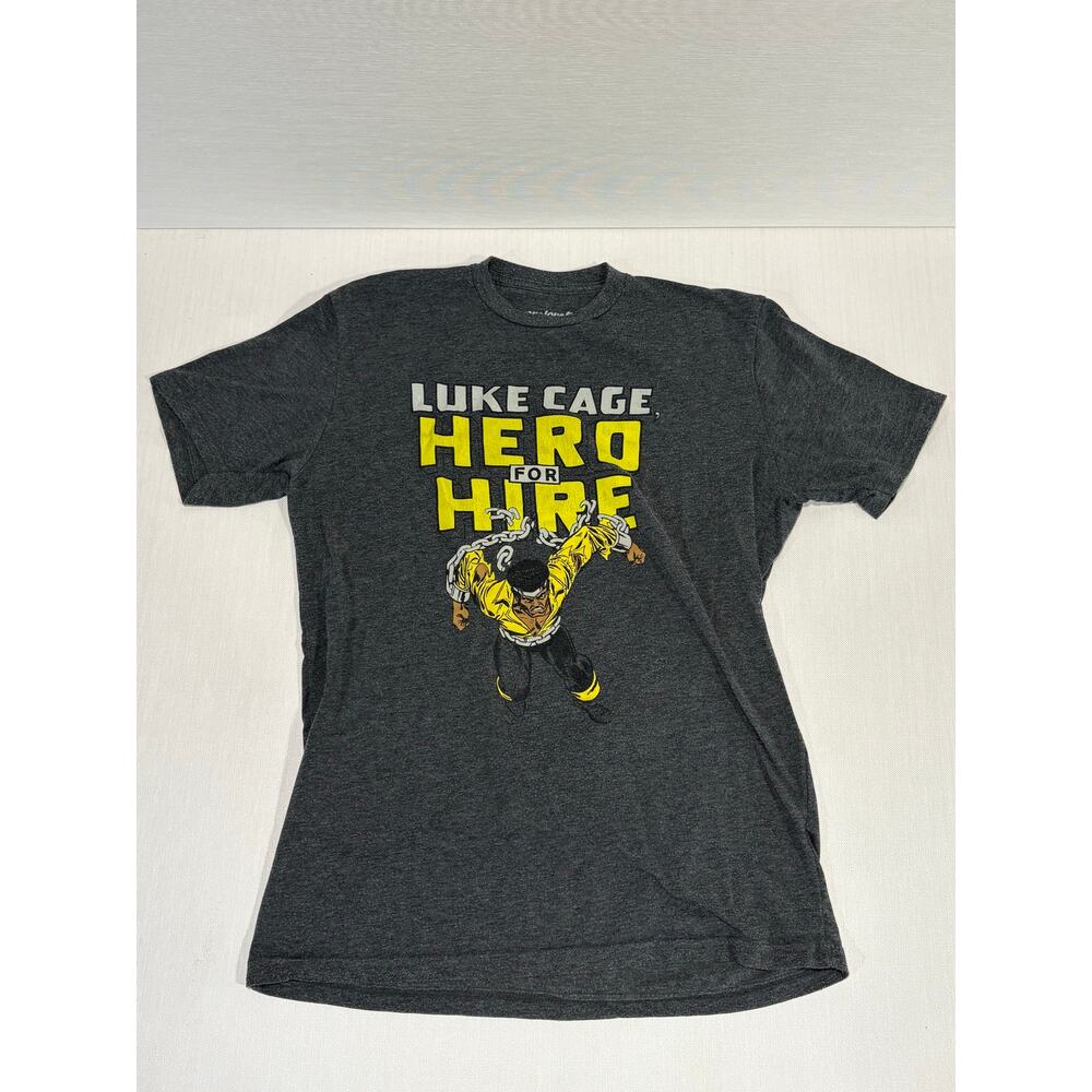 Luke Hero Marvel Comics we love fine gray t-shirt men's size large